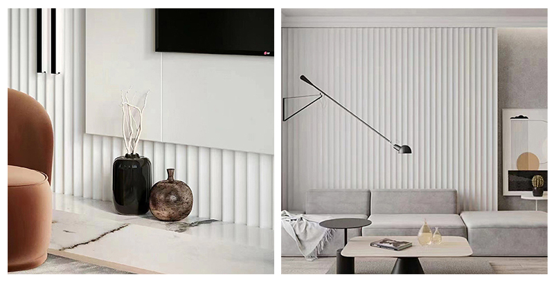 Tấm ốp tường h&igrave;nh v&ograve;ng cung b&ecirc;n trong h&igrave;nh s&oacute;ng 128 * 15mm