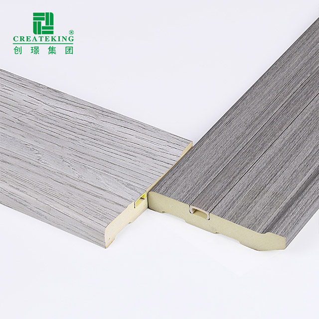 Tấm ốp chân tường bằng nhựa PVC ẩn 75 * 15mm