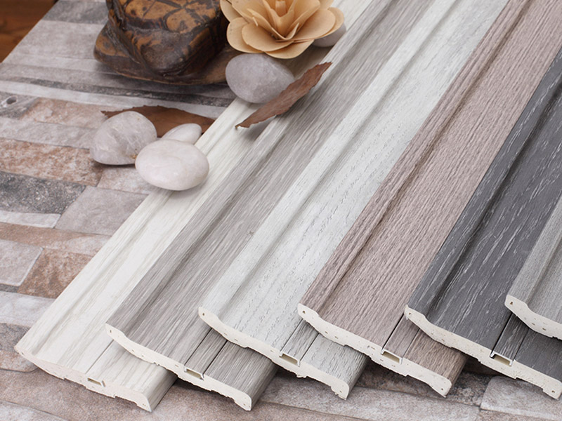 Tấm ốp ch&acirc;n tường bằng nhựa PVC ẩn 75 * 15mm