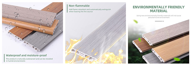 V&aacute;n ch&acirc;n tường PVC hạt gỗ 60 * 15mm