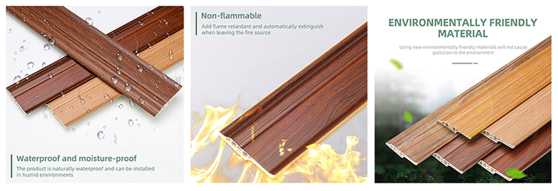 Tấm ốp ch&acirc;n tường PVC đa chức năng 68 * 16mm