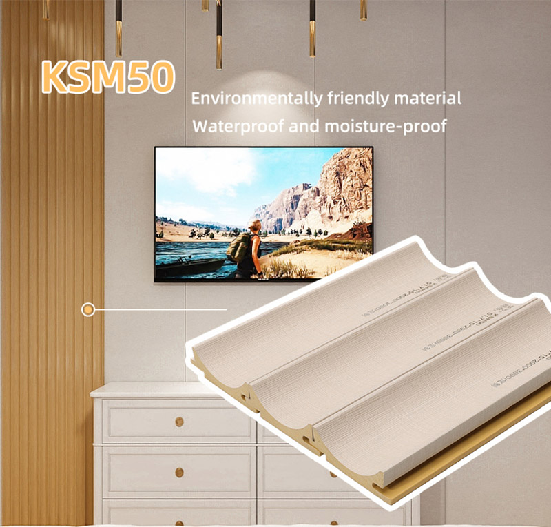 Tấm tường nhựa PVC h&igrave;nh v&ograve;ng cung b&ecirc;n trong 51,7 * 15mm