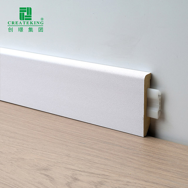 Tấm ốp chân tường bằng nhựa PVC nguyên khối 60 * 12mm