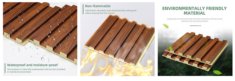 Tấm tường đặc c&oacute; r&atilde;nh v&acirc;n gỗ 159 * 12 mm