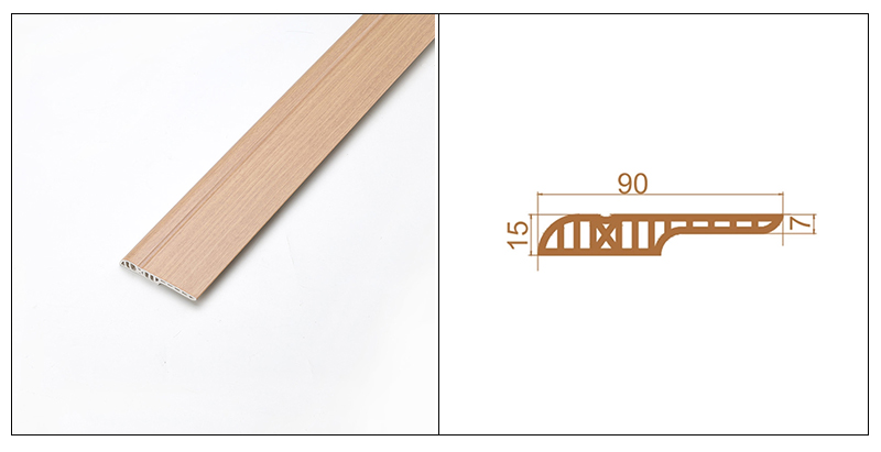 Tấm ốp ch&acirc;n tường bằng b&uacute;t ch&igrave; PVC 90 * 17mm