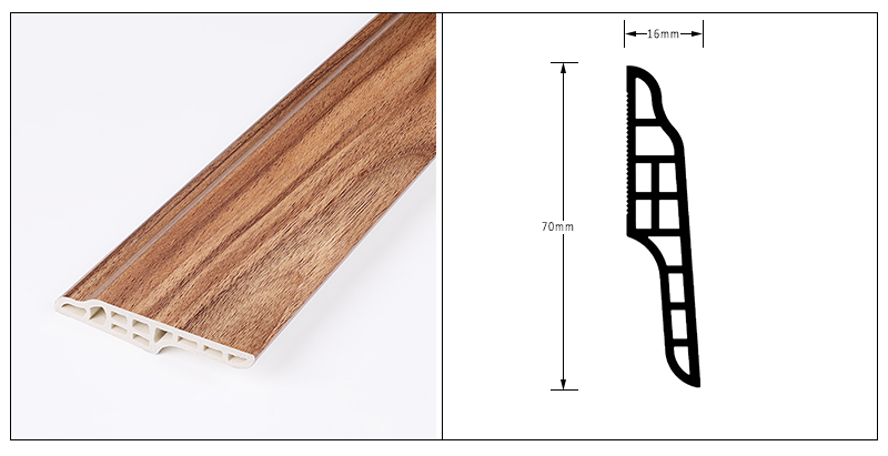 Tấm ốp ch&acirc;n tường SPC 70 * 16mm