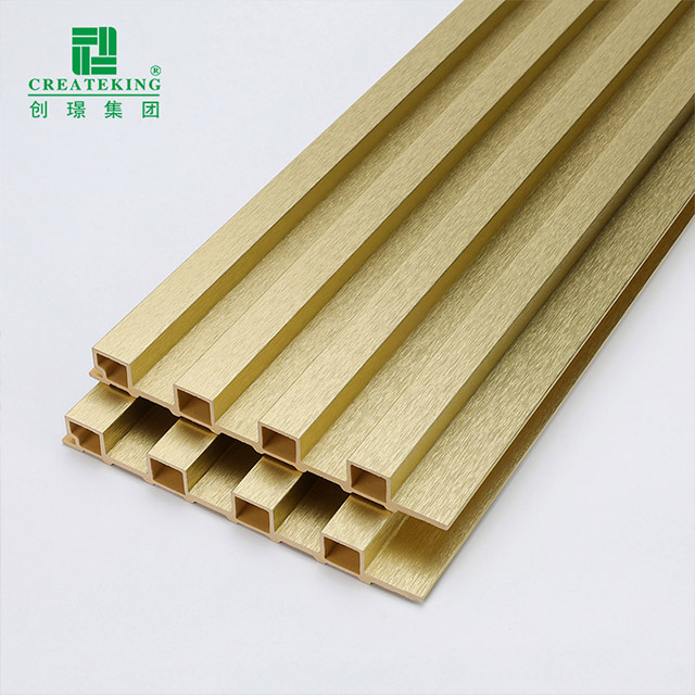 Tấm tường có rãnh màu vàng kim loại 155 * 17mm
