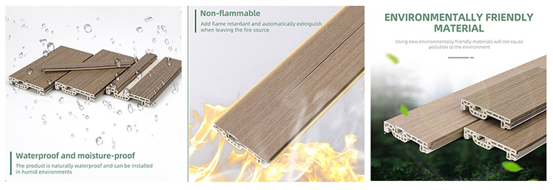 Tấm ốp ch&acirc;n tường ẩn WPC 60 * 12mm