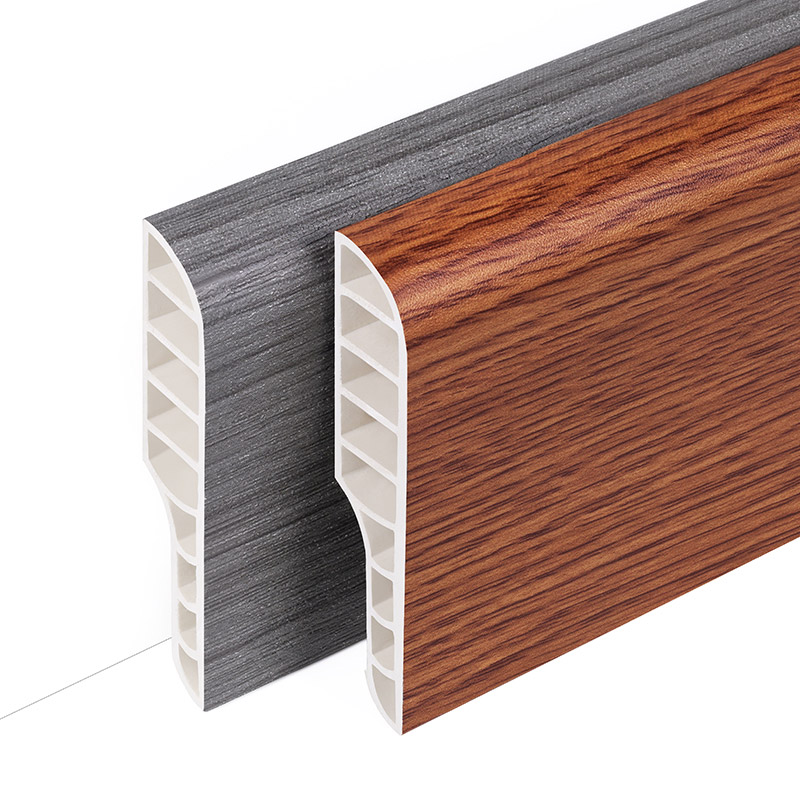 V&aacute;n ch&acirc;n tường tr&ograve;n bằng b&uacute;t ch&igrave; PVC 70 * 13mm