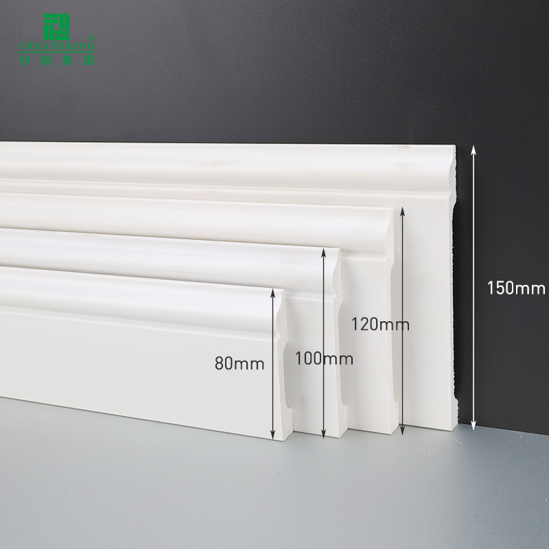Tấm ốp chân tường PS cổ điển 80-150mm Khuôn ván chân tường bằng Polystyrene tái chế