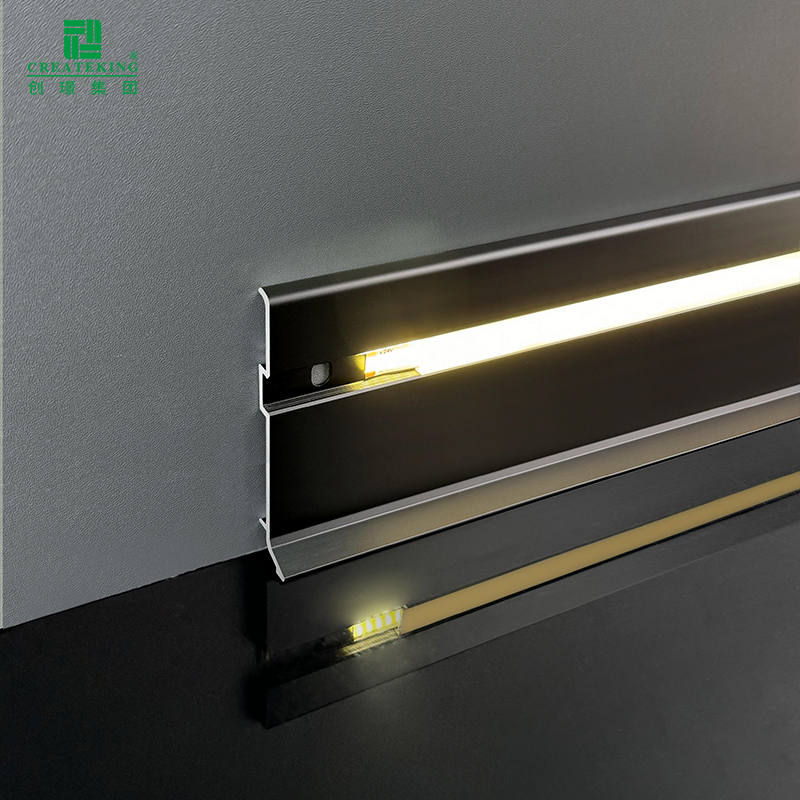 Tấm ốp chân tường linh hoạt LED PVC WPC Trang trí tường Dải tự dính để trang trí nhà DIY
